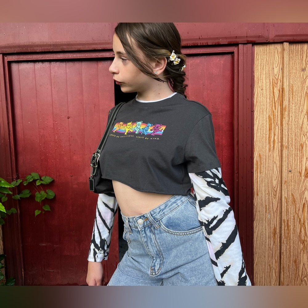 Grateful Dead cropped long sleeve💄